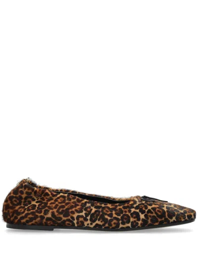 GOLDEN GOOSE LEOPARD PRINT SLIP ON BALLET FLATS