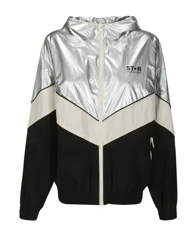 Golden Goose Letizia Hooded Windbreaker Jacket In Black