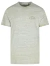 Golden Goose Short-sleeved Printed T-shirt In Grey Melange/black