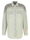 Golden Goose Becca Shirt And Blouse Light Blue In Neutral