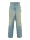 Golden Goose Sand Wash Jeans With A Distressed Effect In Blue