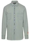 Golden Goose Light Blue Denim Shirt In Blue