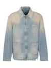 Golden Goose 'mackenzie' Denim Jacket Featuring Faded Effect In Blue