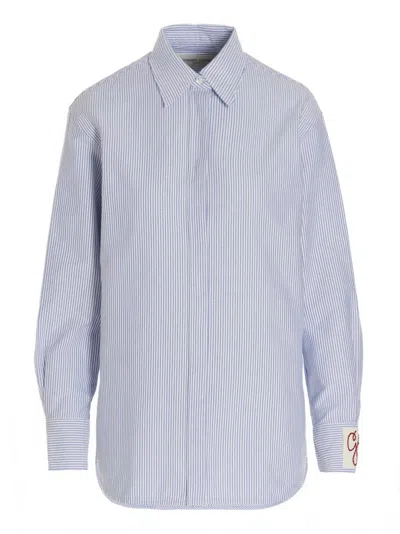 GOLDEN GOOSE LIGHT BLUE OXFORD BOYFRIEND SHIRT
