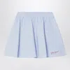Golden Goose Light Blue Striped Cotton Skirt