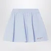 Golden Goose Light Blue Striped Cotton Skirt