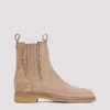 GOLDEN GOOSE LIGHT BROWN CHESLEA SUEDE COW LEATHER BOOTS