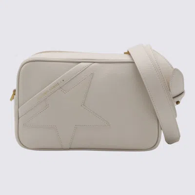 Golden Goose Light Cream Leather Star Crossbody Bag In White