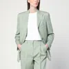 Golden Goose Light Green Single-breasted Jacket In Wool In Green