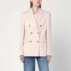 Golden Goose Light Pink Double-breasted Wool Jacket In Pink