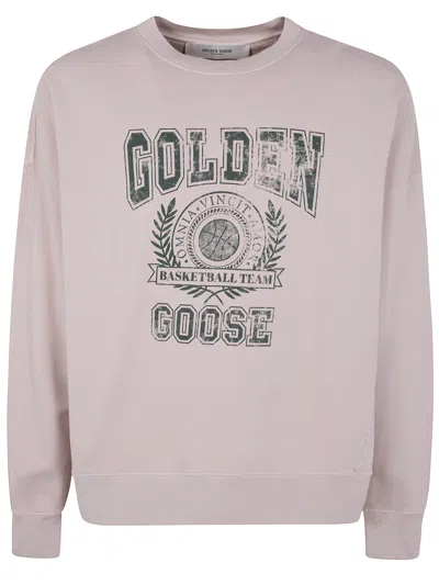 Golden Goose Light Pink Sweatshirt With Logo