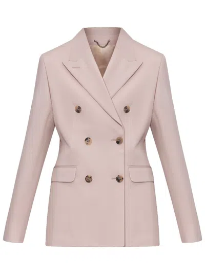 GOLDEN GOOSE LIGHT PINK VIRGIN WOOL BLAZER