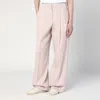 Golden Goose Light Pink Wide-leg Trousers In Wool In Pink
