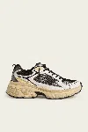 Golden Goose Light-star White Black Leather Sneaker In Animal Print