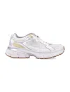 Golden Goose Lightstar White Low Top Sneakers With Logo Patch On The Tongue And Logo Lettering On The Heel In Lea In Gold