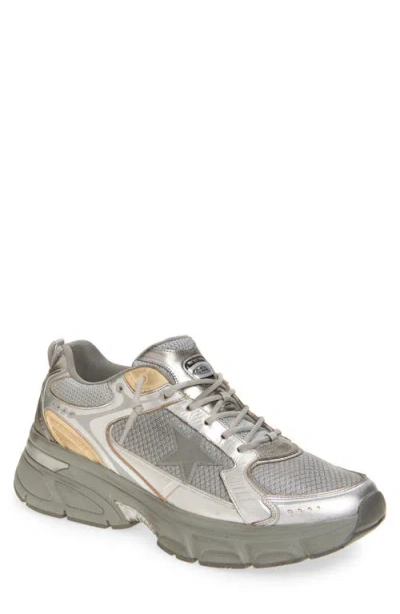 Golden Goose Lightstar Metalllic Leather & Mesh Sneaker