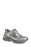 Golden Goose Laminated Leather Suede And Net Sneakers