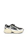 Golden Goose Leather Trainers With Mesh Panels In Multi