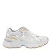 Golden Goose Lightstar Net Mixed Leather Runner Sneakers In White