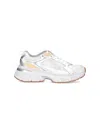Golden Goose Lightstar Net Mixed Leather Runner Sneakers In White