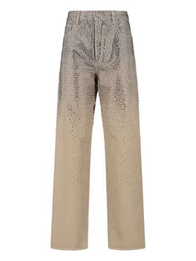 Golden Goose Lightweight Cotton-blend Jeans For Women In Sand
