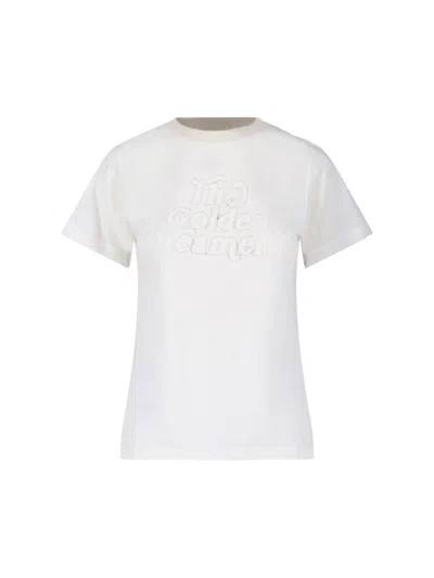 Golden Goose Lightweight Ribbed Knit T-shirt For Women In White