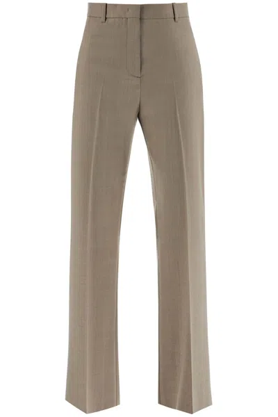 Golden Goose Lightweight Tailored Wool Trousers In Neutro
