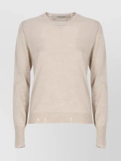 GOLDEN GOOSE LIGHTWEIGHT WOOL CREWNECK SWEATER WITH RIBBED TRIMS