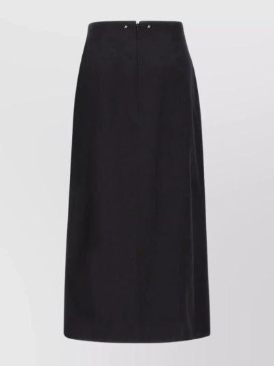 Golden Goose "lilibeth" Metallic Accents Wool Skirt In Black