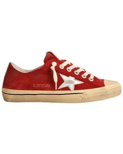 Pre-owned Golden Goose Limited Edition V-star Leather Sneaker Women's In Red