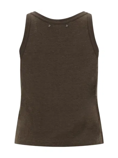 Golden Goose Linen Camisole In Brown