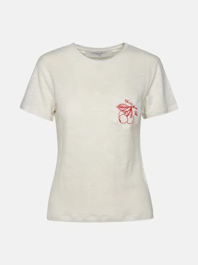 Golden Goose Linen T-shirt In White