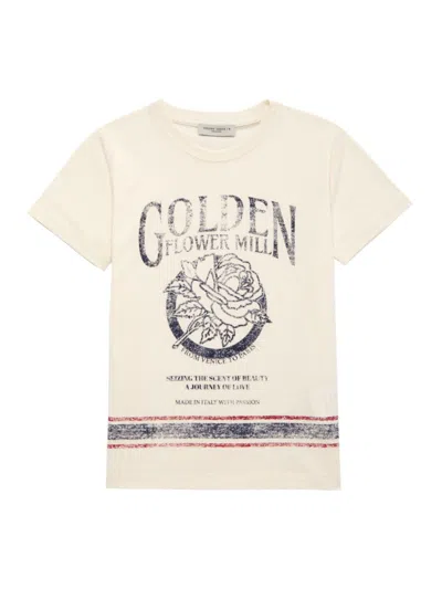 Golden Goose Little Boy's & Boy's Journey Graphic Cotton T-shirt In Artic Wolf