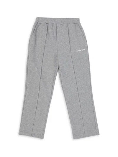 Golden Goose Little Kid's & Kid's Journey Logo-embroidered Cotton Joggers In Gray