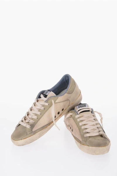 Golden Goose Lived-in Eeffect Leather Sneakers In Brown