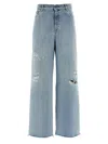 Golden Goose Distressed Denim Trousers Frayed Hem In Blue