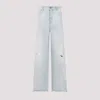 Golden Goose Relaxed Wide-leg Jeans With Distressed Detailing In Cloud Blue