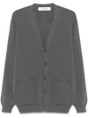 Golden Goose Cotton V-necked Cardigan In Grey