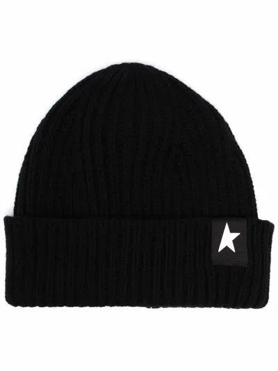 Golden Goose Logo Beanie In Black