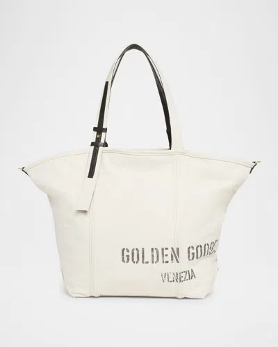 GOLDEN GOOSE LOGO CANVAS TOTE BAG