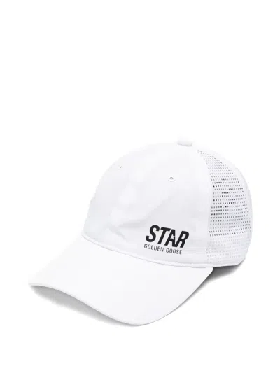 Golden Goose Logo Cap In White