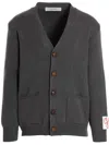 Golden Goose Cotton V-necked Cardigan In Gray