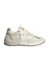 Golden Goose Star Dad Mixed Leather Running Sneakers In White