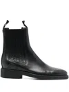 Golden Goose Streamlined Leather Chelsea Ankle Boots In Black
