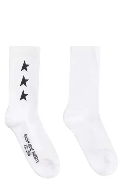 Golden Goose Logo Cotton Blend Socks
