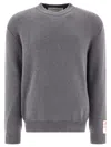 Golden Goose Grey Crewneck Sweater With Maxi Logo Lettering On The Rear In Grey