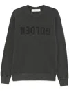 Golden Goose Golden M S Regular Sweatshirt Distressed Cotton Jersey With Logo Clothing In Black