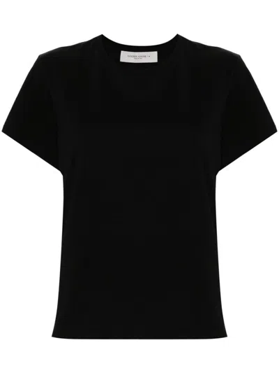 Golden Goose Logo Cotton T-shirt In Black