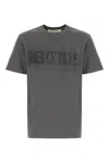 Golden Goose T-shirt In White Cotton With Iconic Logo Star In Burgundy