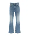 Golden Goose Embroidered Patch Cropped Jeans In Blue